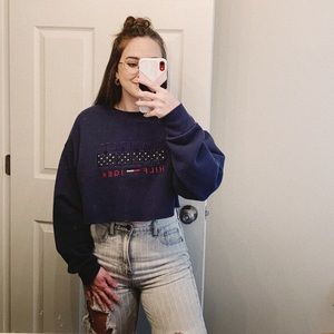 Vintage Cropped Tommy Sweatshirt
